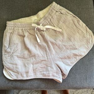 Aritzia Wilfred Grey Relaxed Fit Cotton Shorts